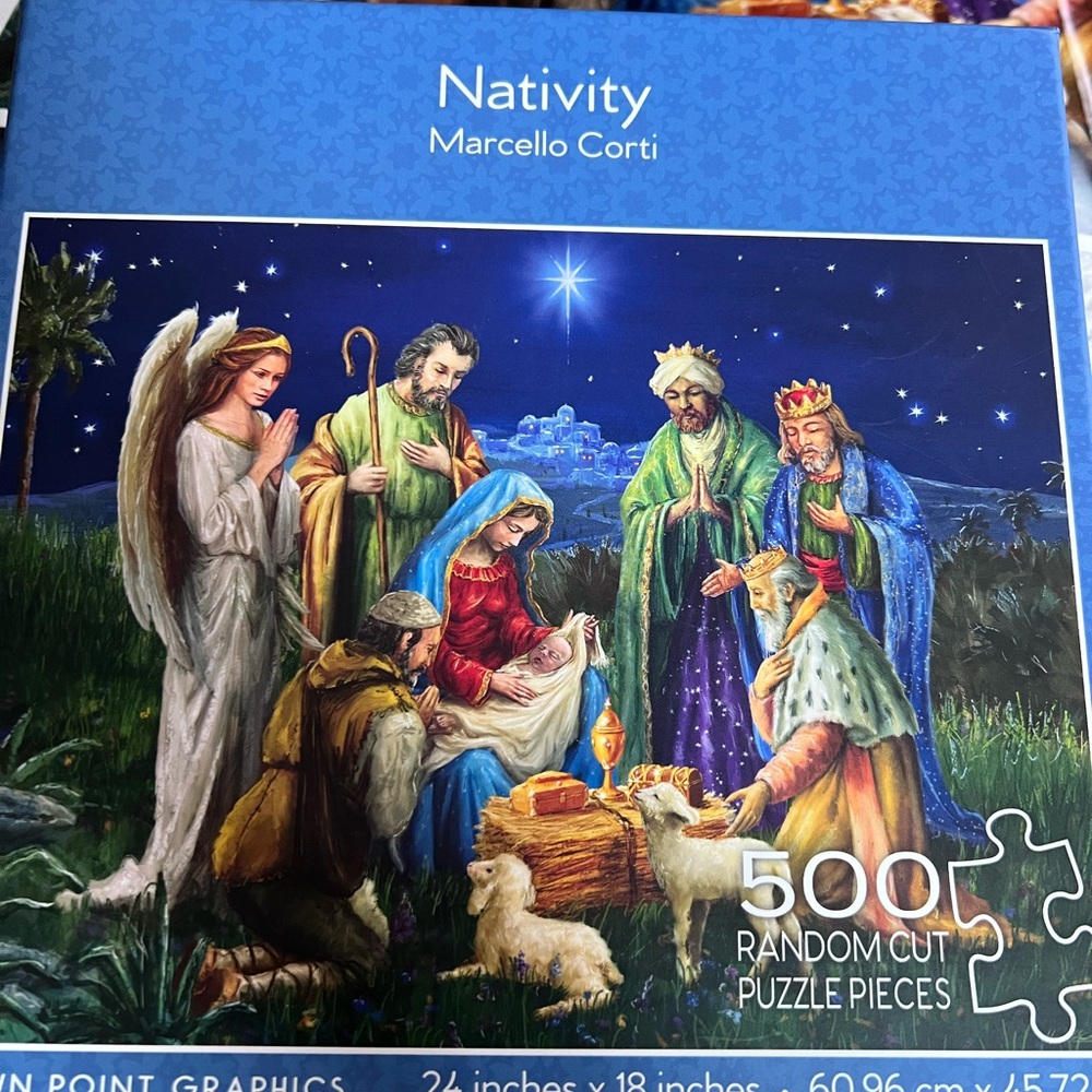 Nativity 500 pc puzzle with poster